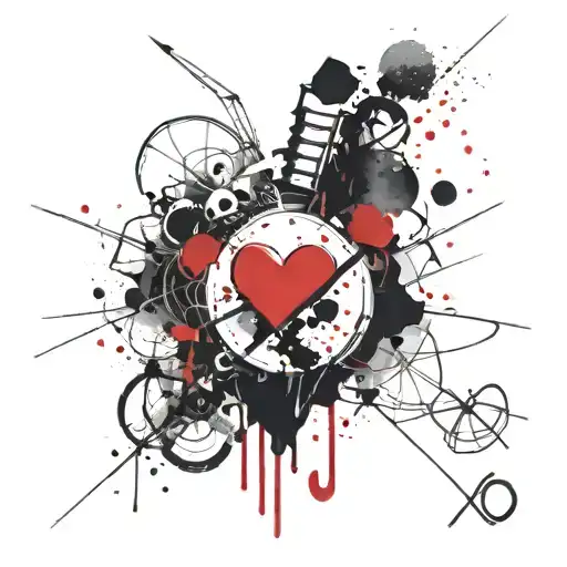 Xo With A Small Red Heart