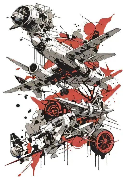 Airplane Flying Over A World