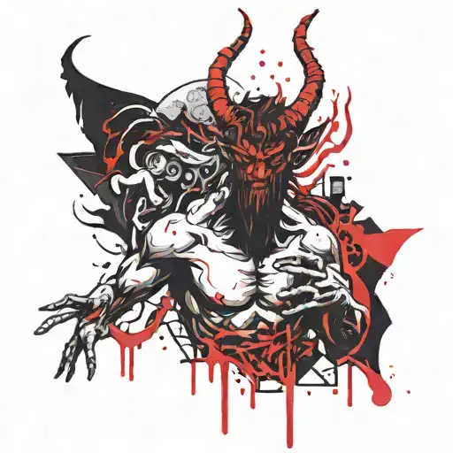 Satan Hates God Figure Surrounded