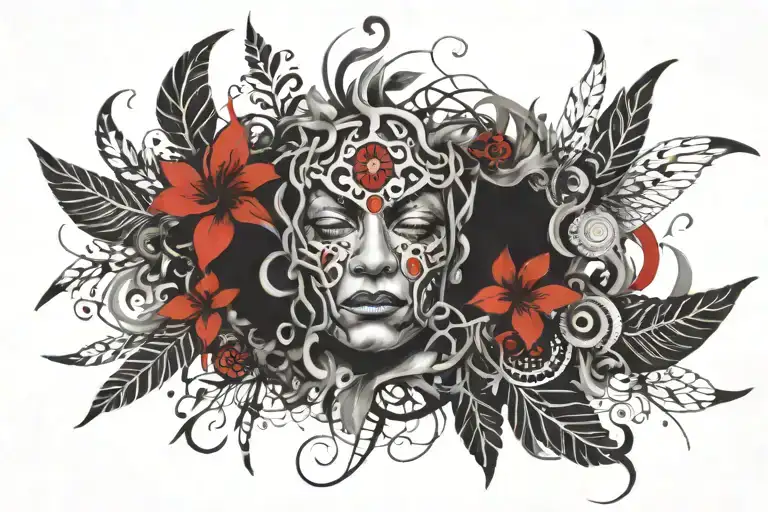 Rebirth Chest Piece Featuring Ayahuasca Vine