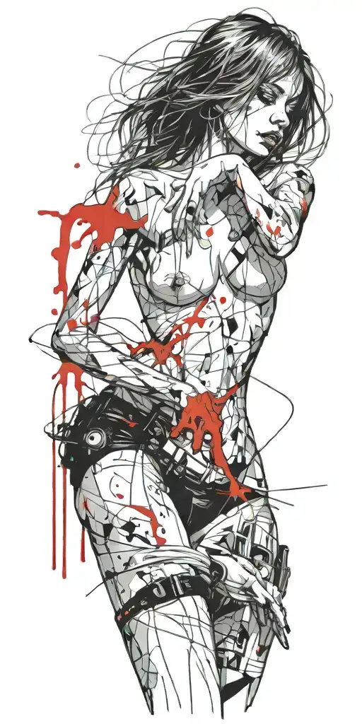 Nude Emo Girl Killing Someone