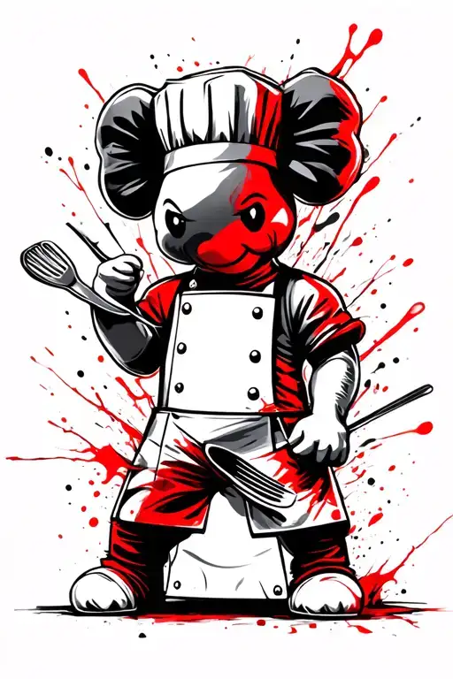 About Chef And Culinary With Small Kaws Character