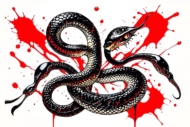 Gemini Zodiac Sign Tattoo Design Inspired With Ball Piton Snake