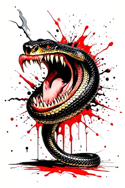 Snake Biting Me And I'm Cutting His Head Off