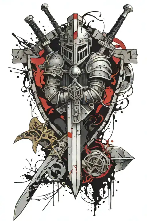 Warior Whit Shield And Sword