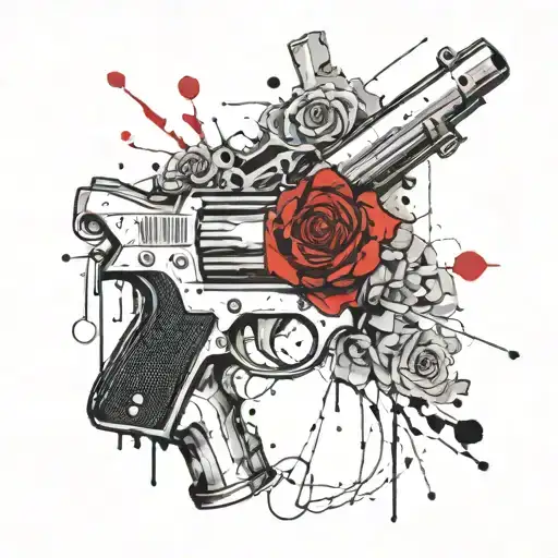 A Gun With Roses On It
