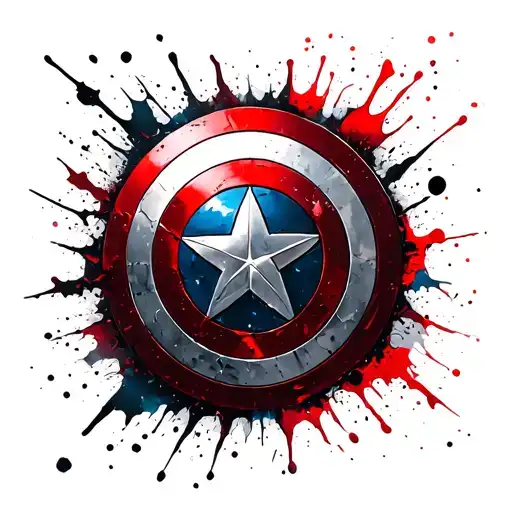 Fragmented Captain America Shield