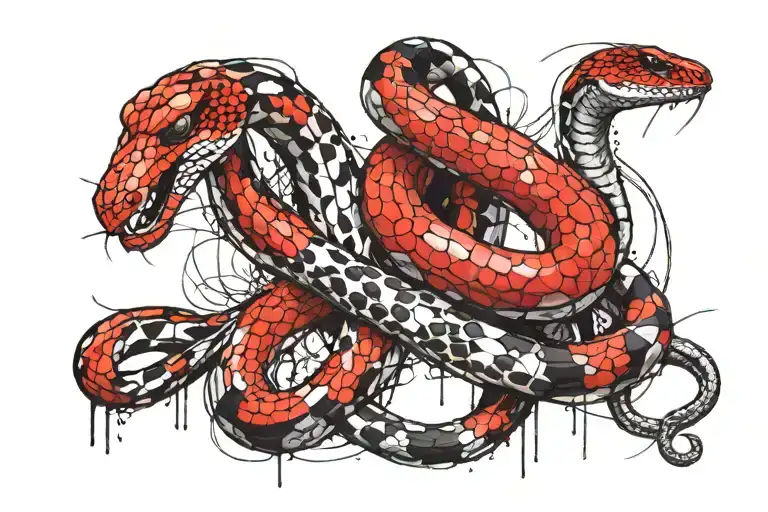 Cobra Wrapped Around Neck