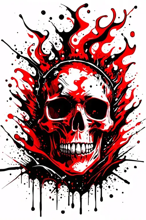Flaming Skull