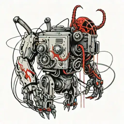Cthulhu Robot With Wires