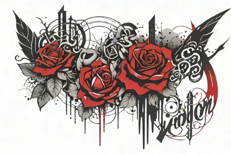 Wisdom Script Surrounded By Roses