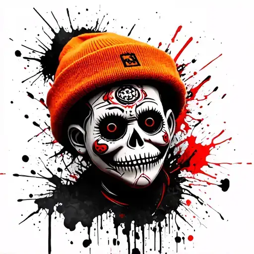 Gangster Voodoo Doll With Orange Beanie