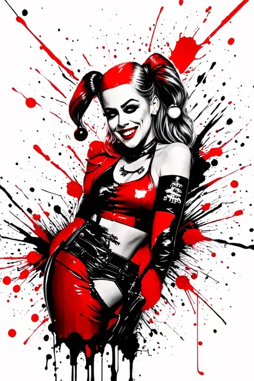 Harley Quinn Smiling Face