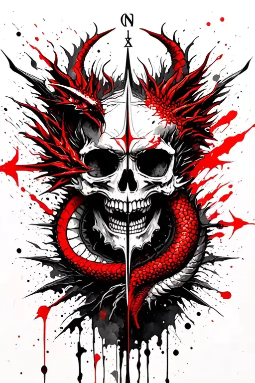 Skull And Dragon Compass