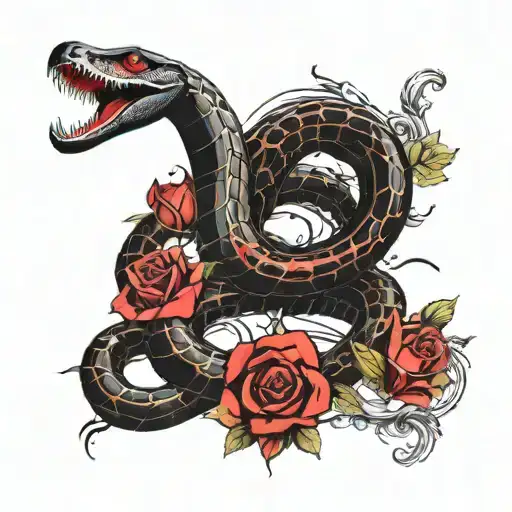 King Cobra With Roses