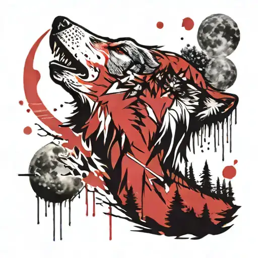 Wolf Howling At The Moon