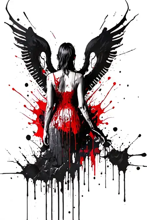 Full Scary Back Tattoo Design