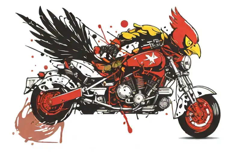 Tweety Bird Riding A Motorcycle