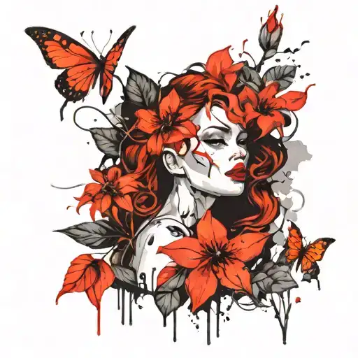 Poison Ivy And Iris Flower