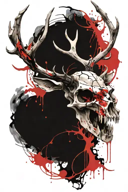 Deer Skull With Antlers