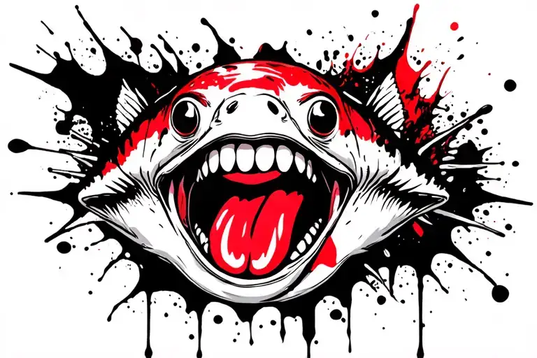 Cute Tongue Out Piranha