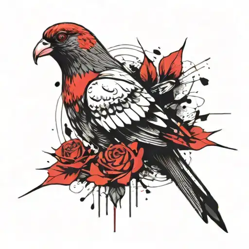 Pigeon Rose Intertwined