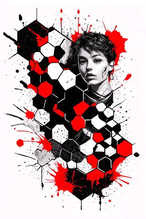 Geometric Hexagonal Blackout For The Forearm