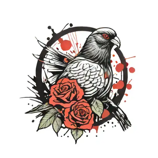 Mafia Pigeon With Roses