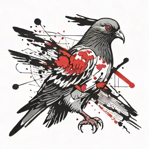 Pigeon With Racing Band On Its Foot