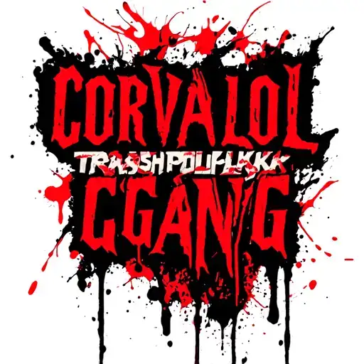 Gang Tattoo With Dangerous Font Name Corvalol Gang