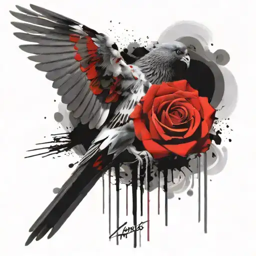 Pigeon In The Afterlife With Rose