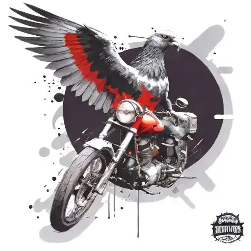 Pigeon Riding A Motorcycle