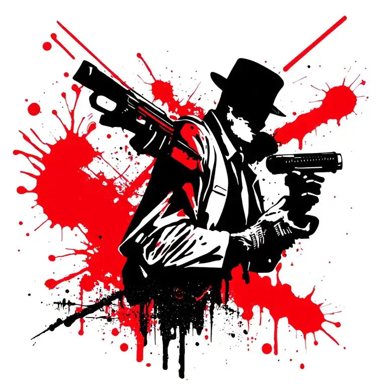 Gangster Silhouette Working