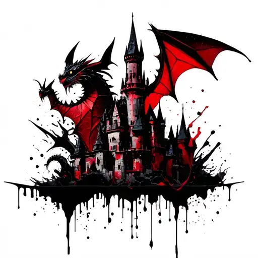 Honeycomb Bat And Castle And Dragons