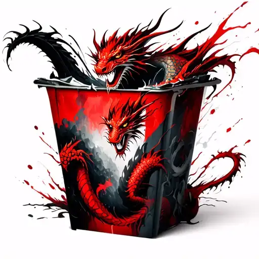 Dragon Climbs Out Of The Haur