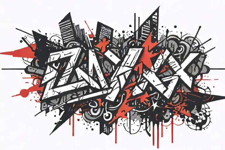 Zaxy Logotype Graffiti
