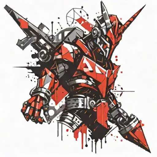 Geometric Tattoo With Dark Story Zurg Holding