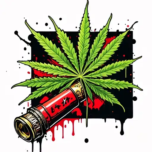 Weed Joint Tattoo Design