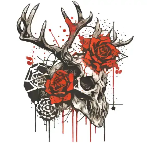 Gore Deer Skull Facing