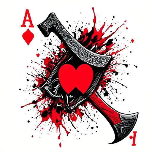 Ace Of Hearts And Axe