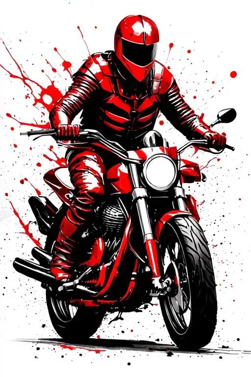 Red Knight Motorcycle Riding
