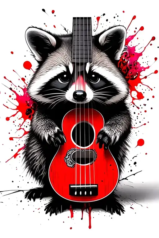 Orchid Raccoon Ukulele