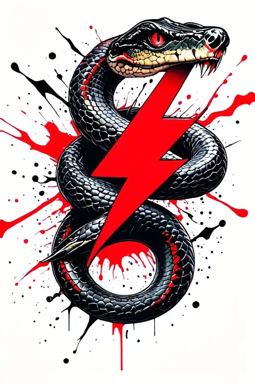 Snake With Lightning Bolt