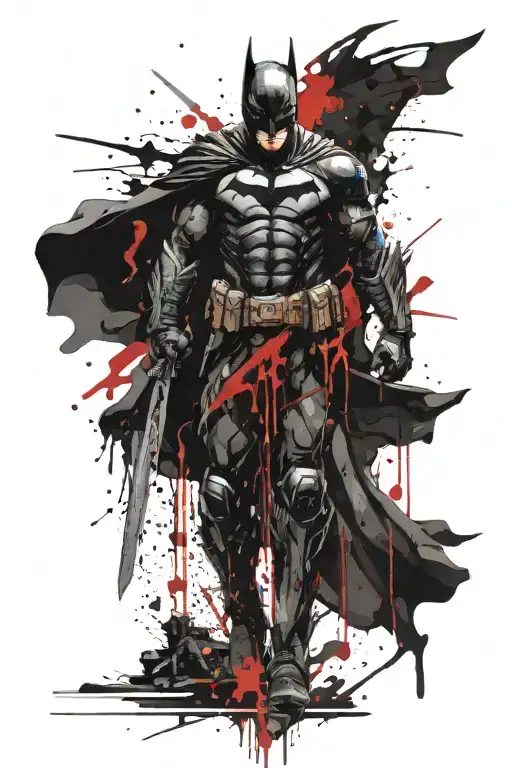 Dark Knight With Sword In Middle