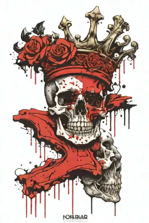 Coffs Harbour Skull Wearing A Crown