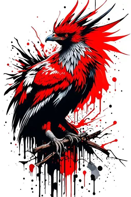 Pheonix On A Wall