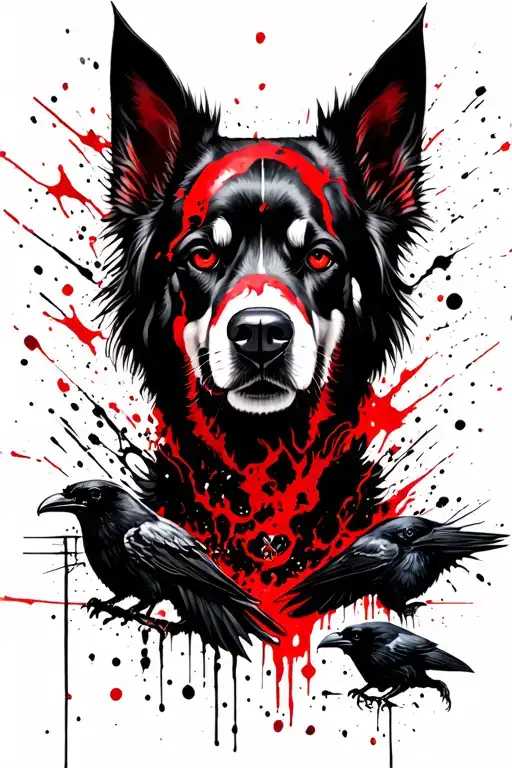 Hellsing Baskerville Hell Dog And Ravens