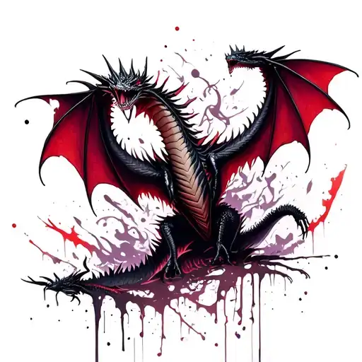 Graveyard Dark Purple Sky With Dead Dragons Flying