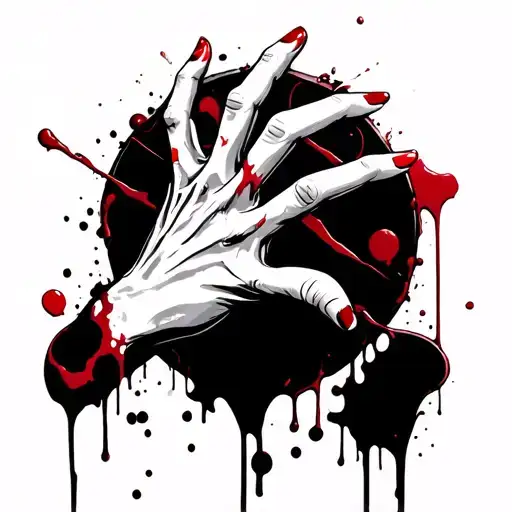 Demon Hand Blood Dripping