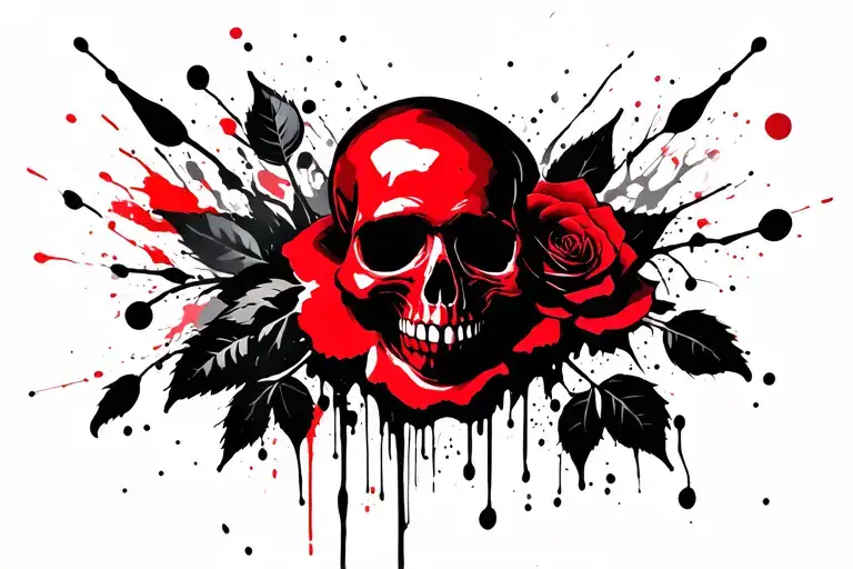 Skull And Rose